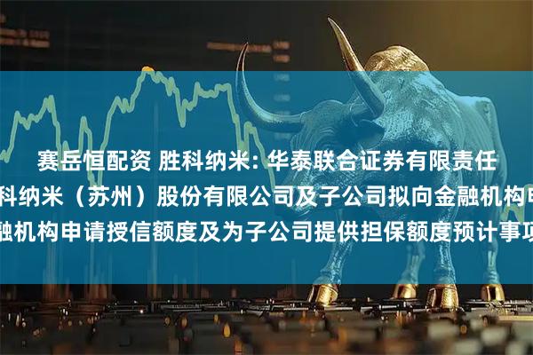赛岳恒配资 胜科纳米: 华泰联合证券有限责任公司关于2025年度胜科纳米（苏州）股份有限公司及子公司拟向金融机构申请授信额度及为子公司提供担保额度预计事项的核查意见内容摘要