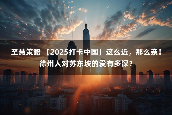 至慧策略 【2025打卡中国】这么近，那么亲！徐州人对苏东坡的爱有多深？