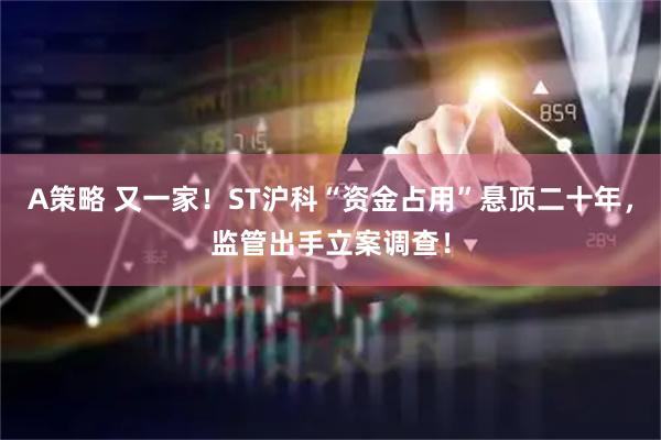 A策略 又一家！ST沪科“资金占用”悬顶二十年，监管出手立案调查！