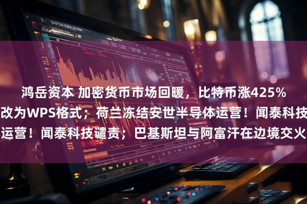 鸿岳资本 加密货币市场回暖，比特币涨425%；商务部公告附件首次改为WPS格式；荷兰冻结安世半导体运营！闻泰科技谴责；巴基斯坦与阿富汗在边境交火丨每经早参